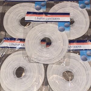Elegant White Paper Lanterns - Set of 6